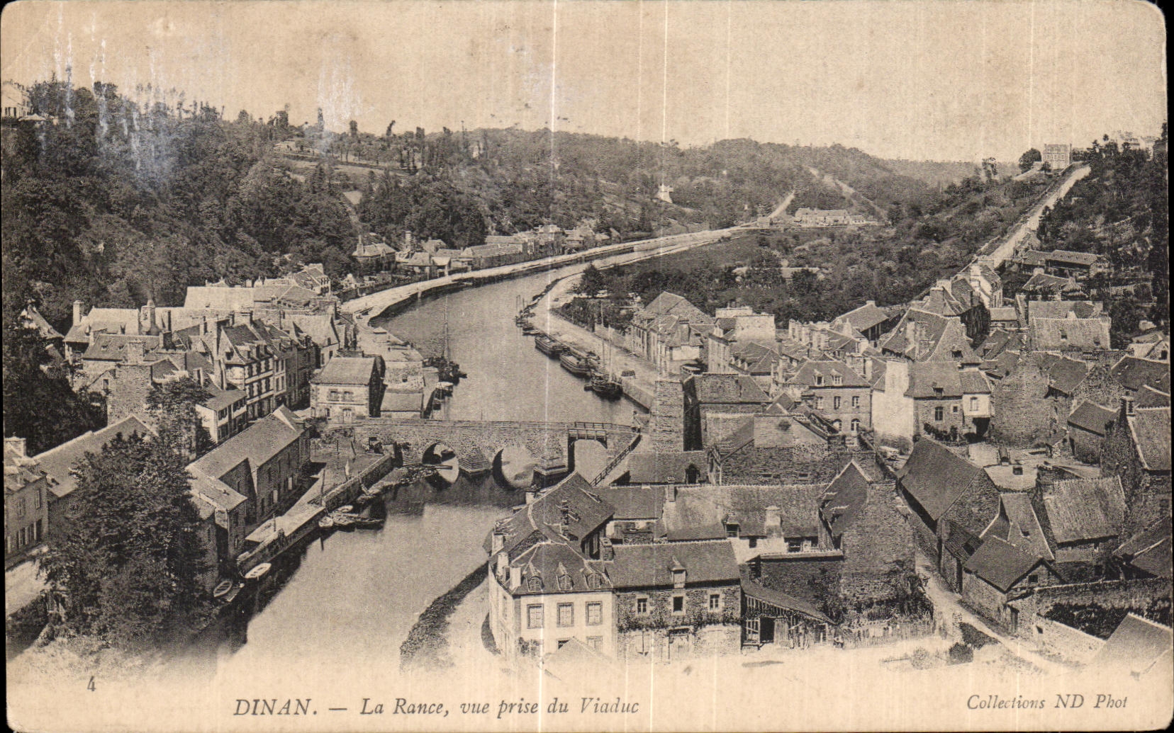 Dinan — La Rance, vue prise du Viaduc — Collections ND Phot