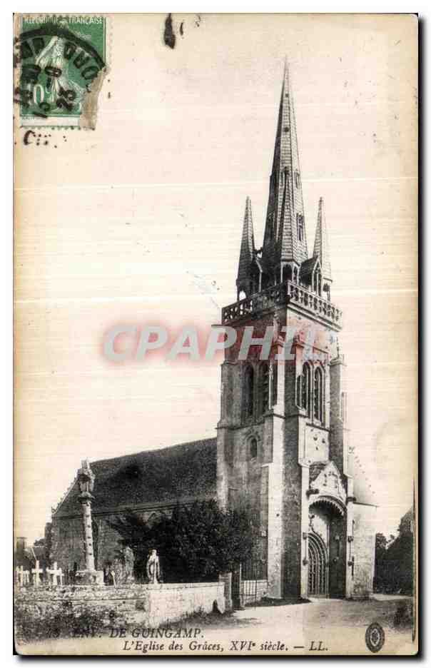 CPA Environs de Guingamp L Eglise des Graces