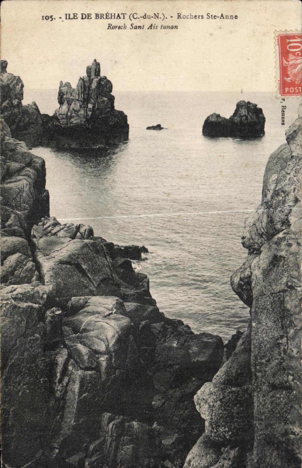 Ile de Bréhat (C.-du-N.) — Rochers Ste-Anne — R. Renne