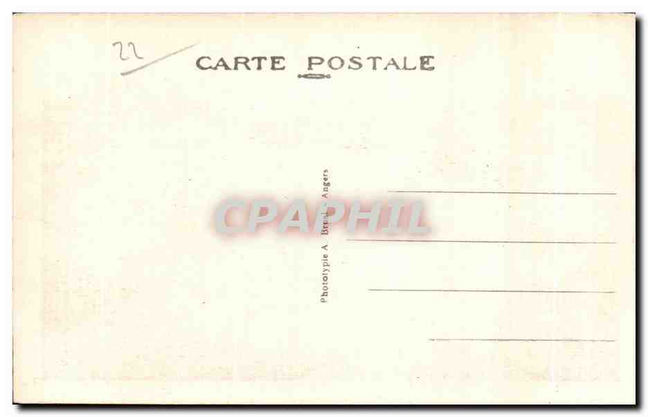 Ploumanach (C.-du-N.) — La Bouteille — rocher équilibre à droite du phare — Verso