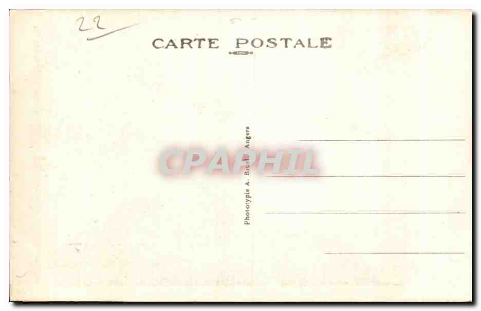 Ploumanach (C.-du-N.) — Le Gouffre situé à la Pointe du Diable entre deux rochers de 25 m. de haut — Photocopie A. Bru, Angers, n° 237 — Reverso