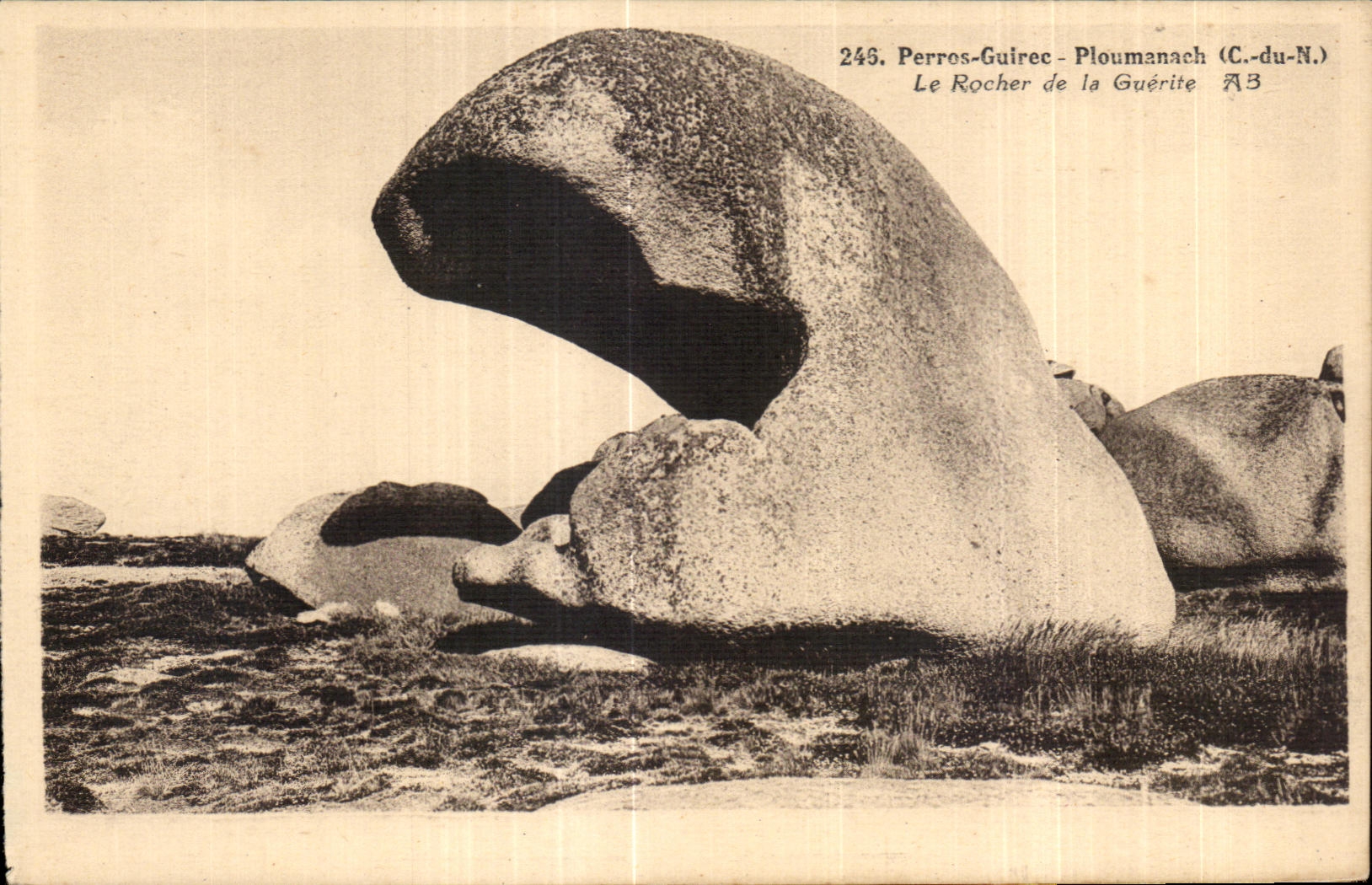 Le Rocher de la Guérète — Perros-Guirec, Ploumanach (Côtes-d'Armor) — série 248, éditeur AB