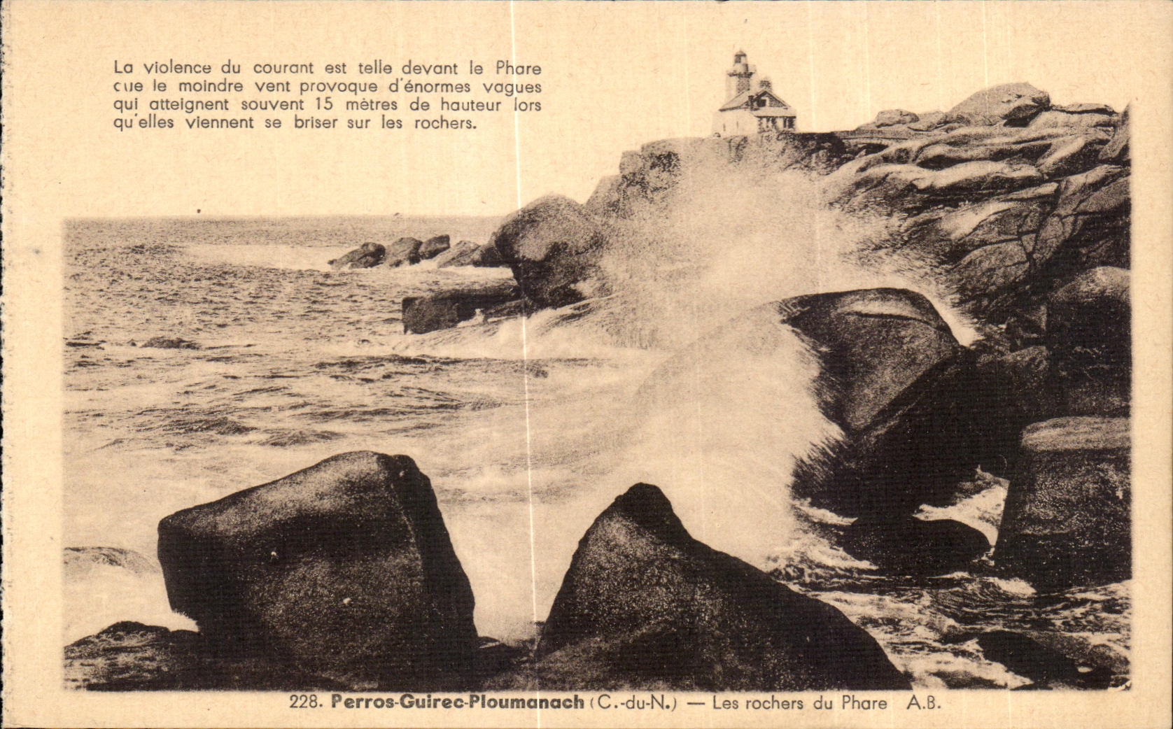 Perros-Guirec-Ploumanach (C.-du-N.) — Les rochers du Phare — A.B. n°228