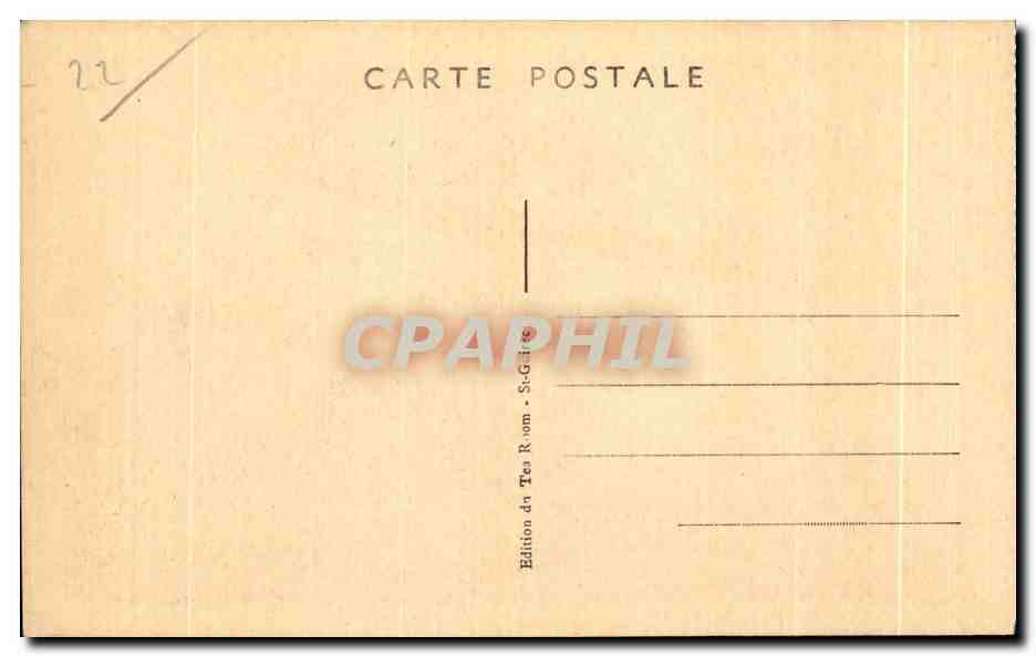 Ploumanach (C.-du-N.) — Le Gouffre situé à la Pointe du Diable entre deux rochers de 25 mètres de haut — Édition de Tes Room - St-Girons — Verso