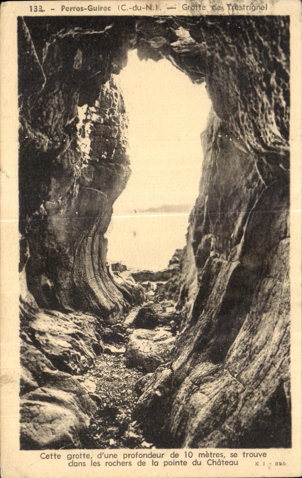 CPA Perros Guirec Grotte de Trestrignel
