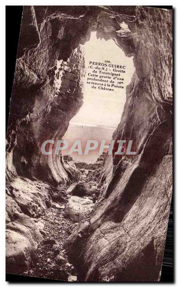 Grotta di Trestrignel a Perros-Guirec (C.-du-N.) — profondità di 10m — editore sconosciuto, n° 100