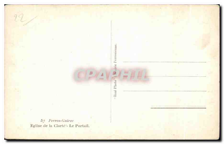 Église de la Clarté - Le Portail — Perros-Guirec — Verso