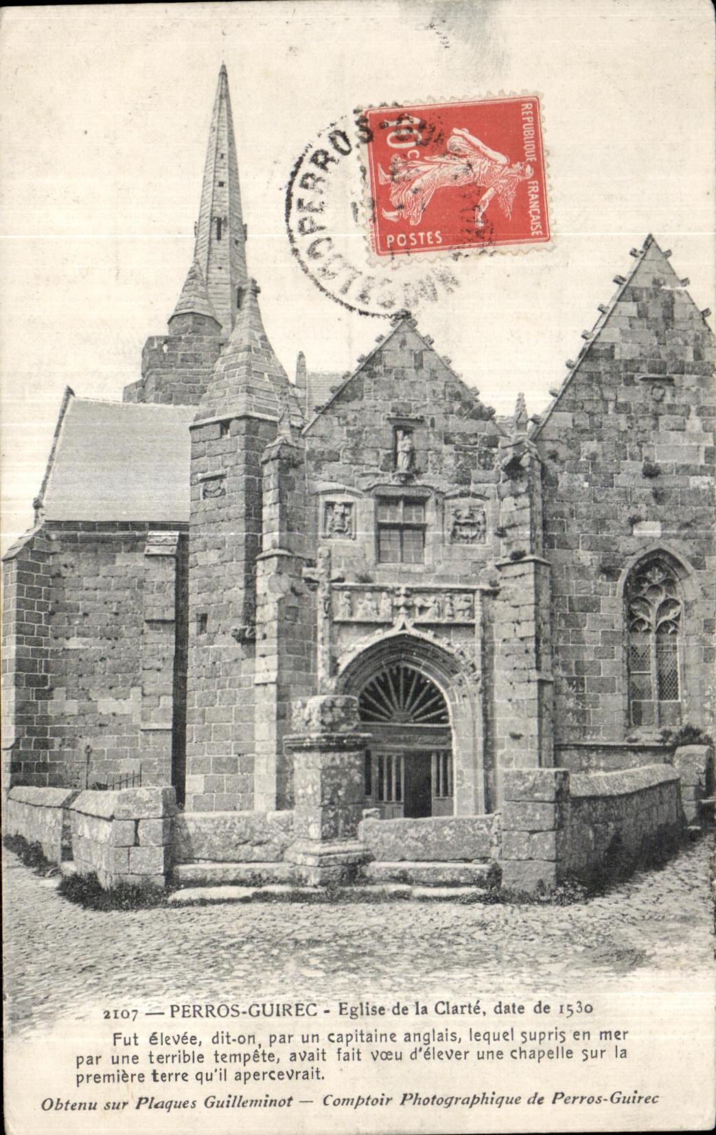 Église de la Clarté à Perros-Guirec — Comptoir Photographique de Perros-Guirec, n°2107