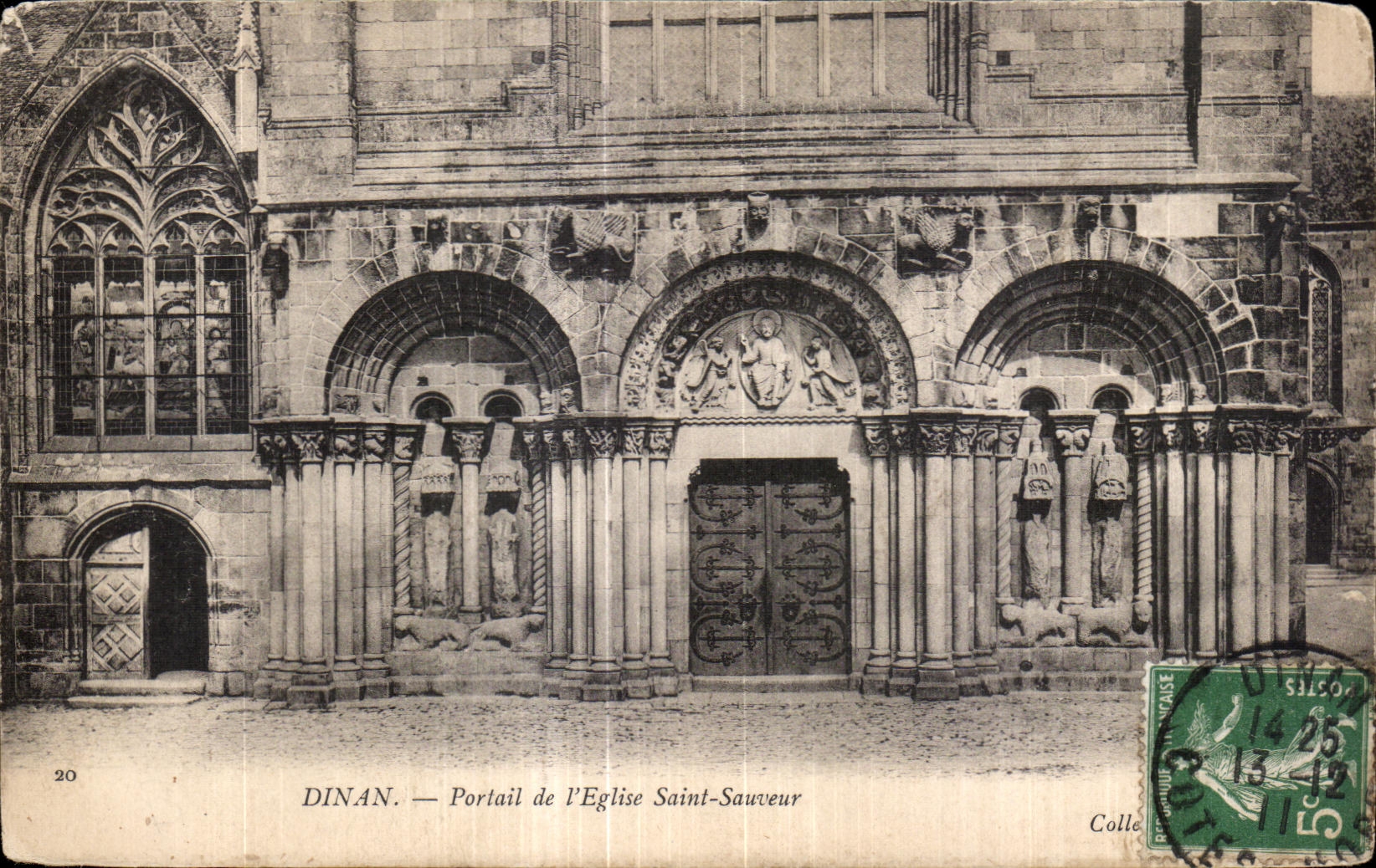 Dinan — Portal der Kirche Saint-Sauveur — Verlag Collé, Nr. 20