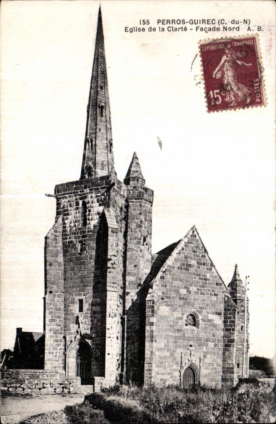 Église de la Clarté - Façade Nord — Perros-Guirec (Côte-d'Armor) — Phototype Angers, n°155