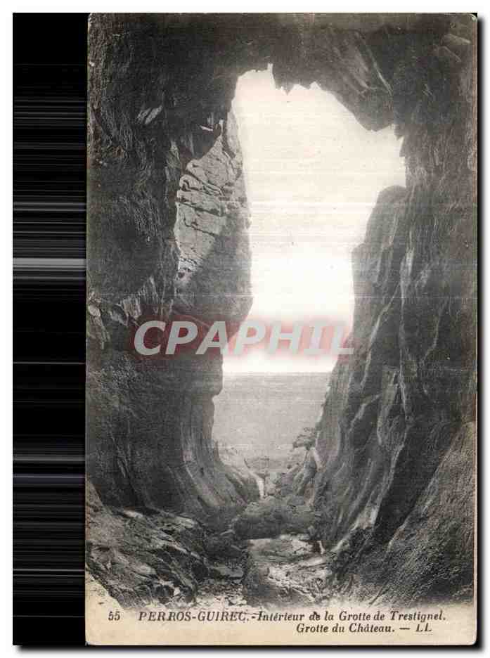 Perros-Guirec — Intérieur de la Grotte de Trestignel — LL, n°55