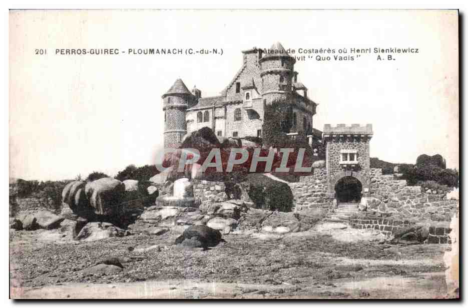 Château de Costaères à Perros-Guirec — éditeur A. B. — n° 201