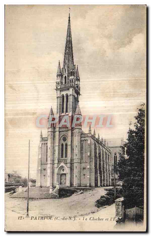 CPA Paimpol Le Clocher et l Eglise