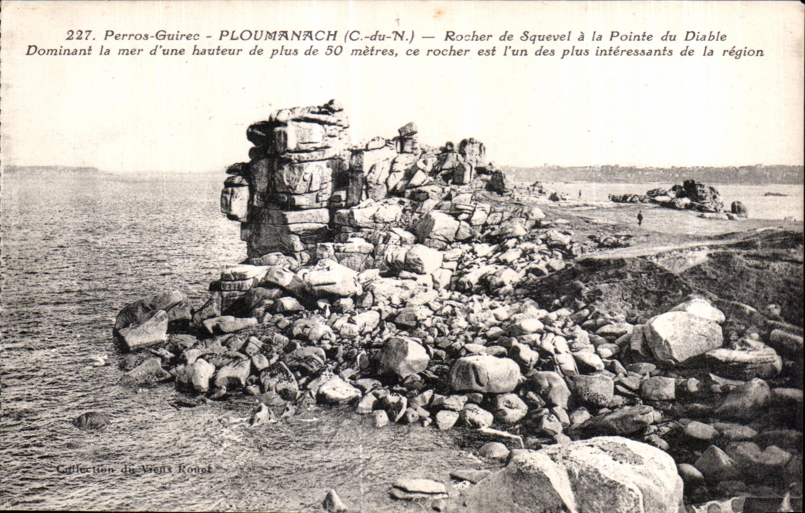 CPA Perros Guirec Ploumanac h Rocher de Squevel a la Pointe du Diable