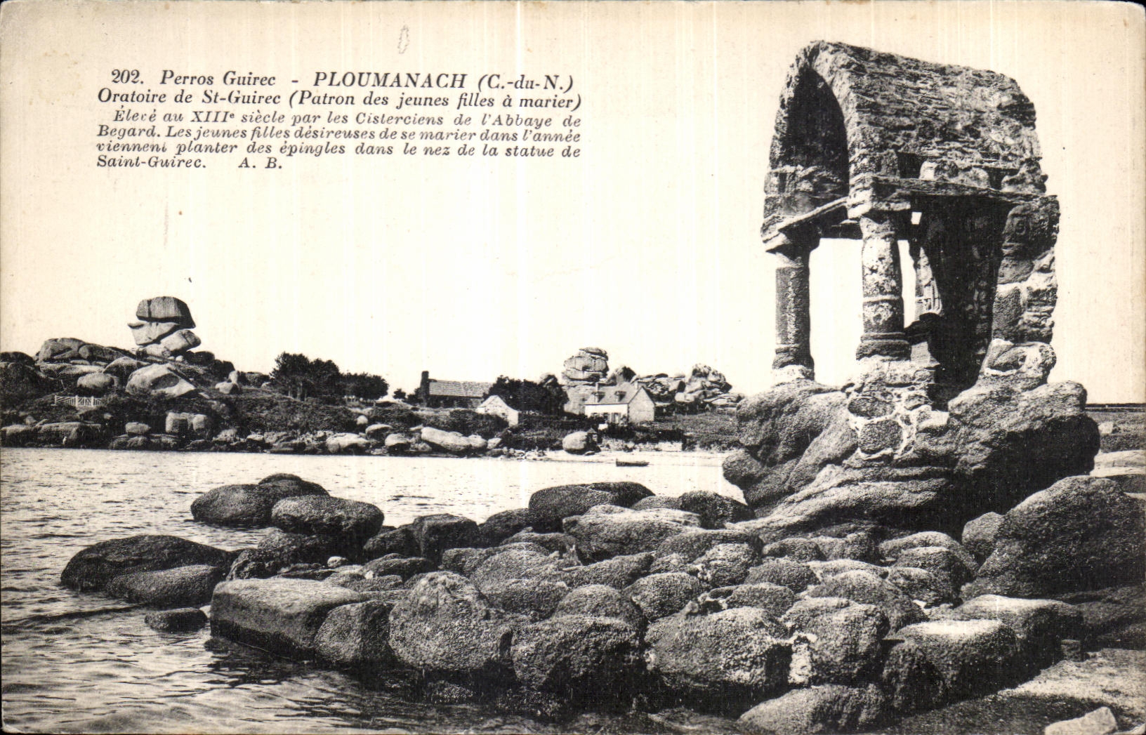 Oratoire de Saint-Guirec à Ploumanach (C.-du-N.) — éditeur A. B.