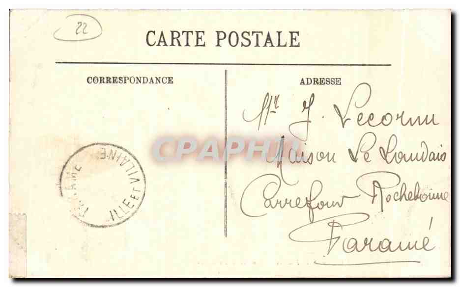 CPA Dinan Chateau de la Duchesse Anne et la Fosse Port — Verso