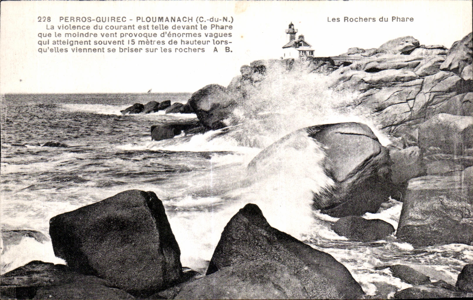 CPA Perros Guirec Ploumanac h Le Rochers du Phare