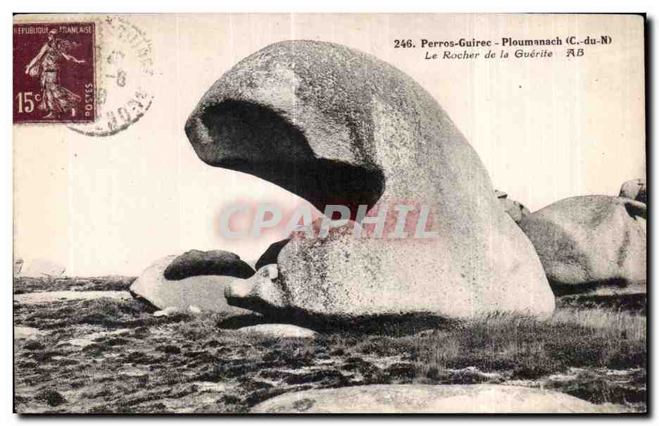 Perros-Guirec - Ploumanach (C.-du-N.) — Le Rocher de la Guérite — éditeur AB, n° 246