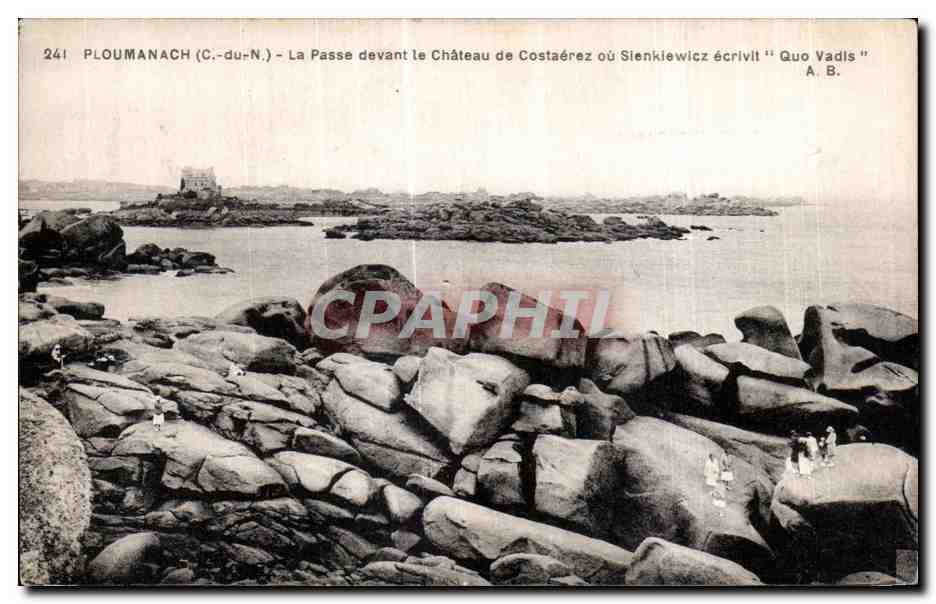 PLOUMANACH (C.-du-N.) - La Passe devant le Château de Costaérez où Sienkiewicz écrivit "Quo Vadis"