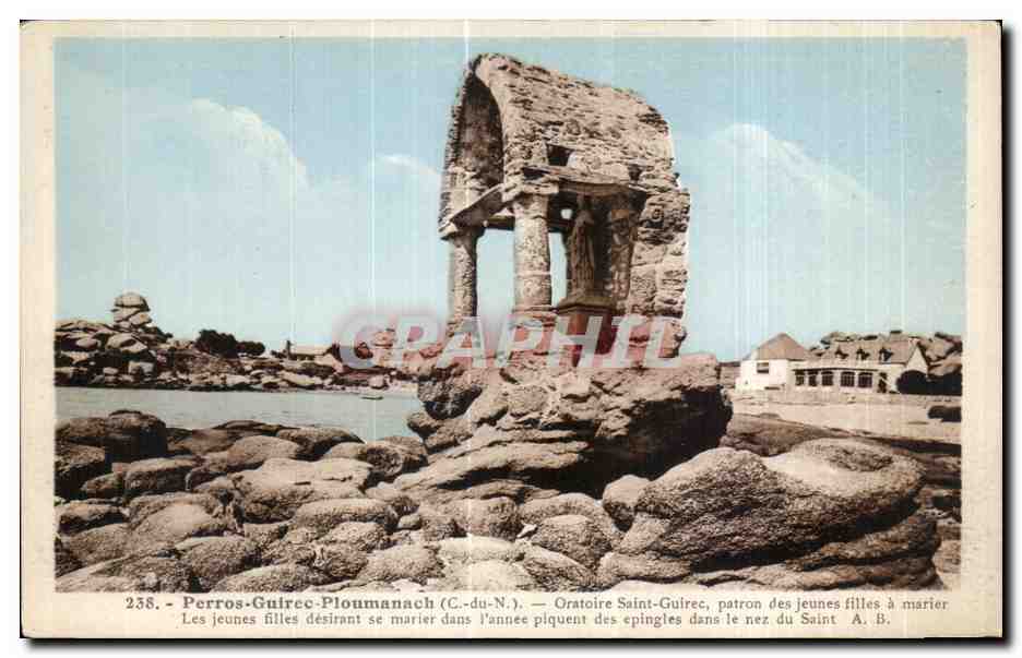 Perros-Guirec-Ploumanach (C.-du-N.) — Oratoire Saint-Guirec, patron des jeunes filles à marier