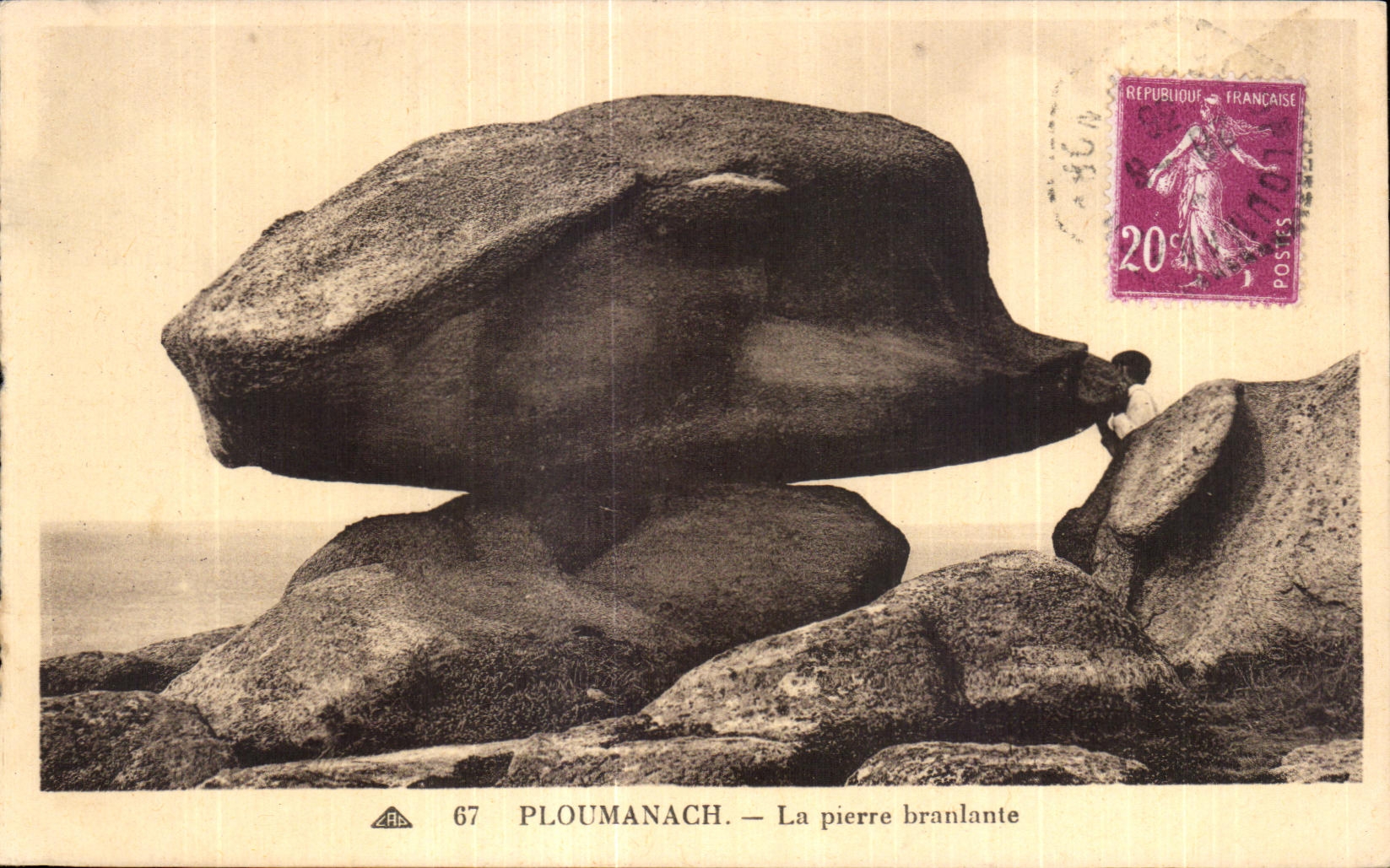 CPA Ploumanac h La pierre branlante