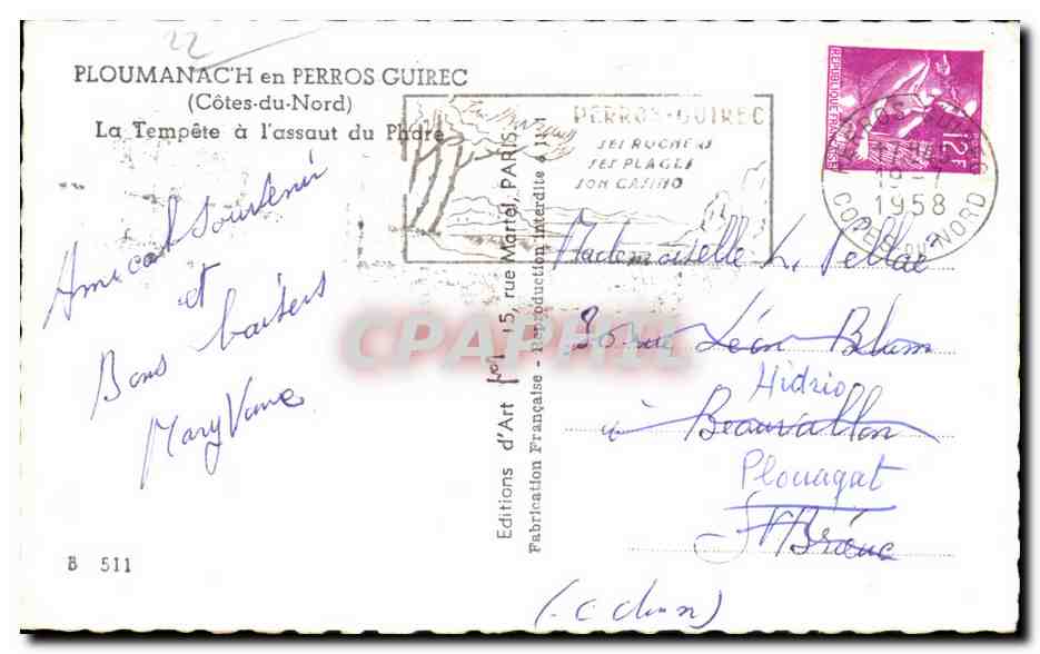 Saint-Brieuc — Foire Exposition 1958 — Éditeur : J. Fron — Reverso