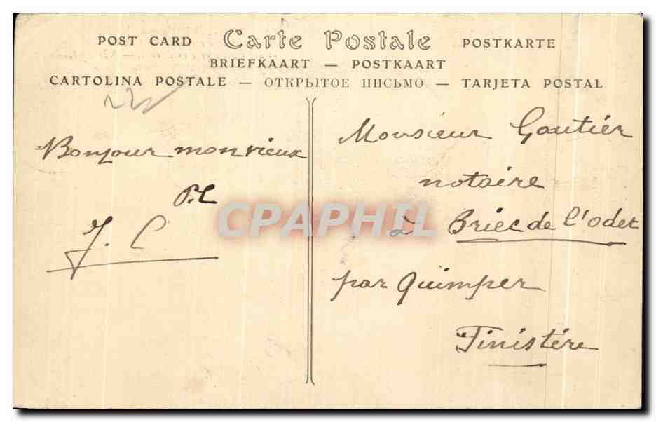 CPA Treguier Vue d ensemble du Cloitre et des conterforts exterieurs — Rückseite