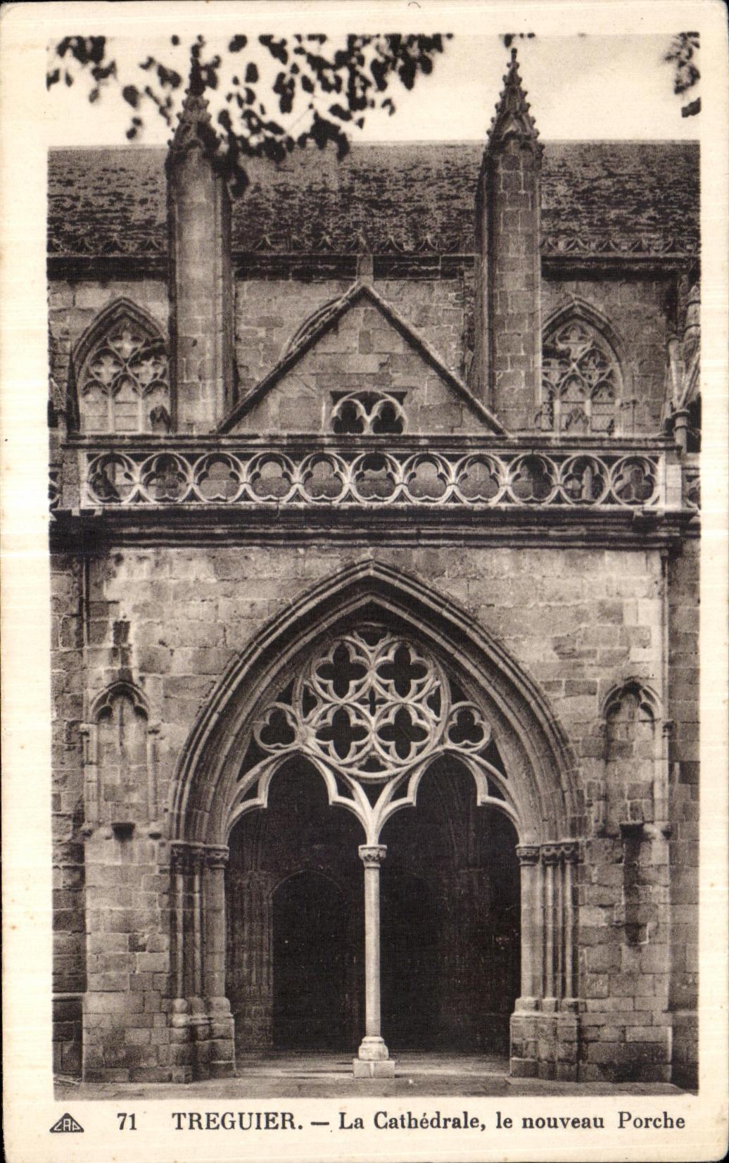 TREGUIER — La Cathédrale, le nouveau Porche — CPA PHIL