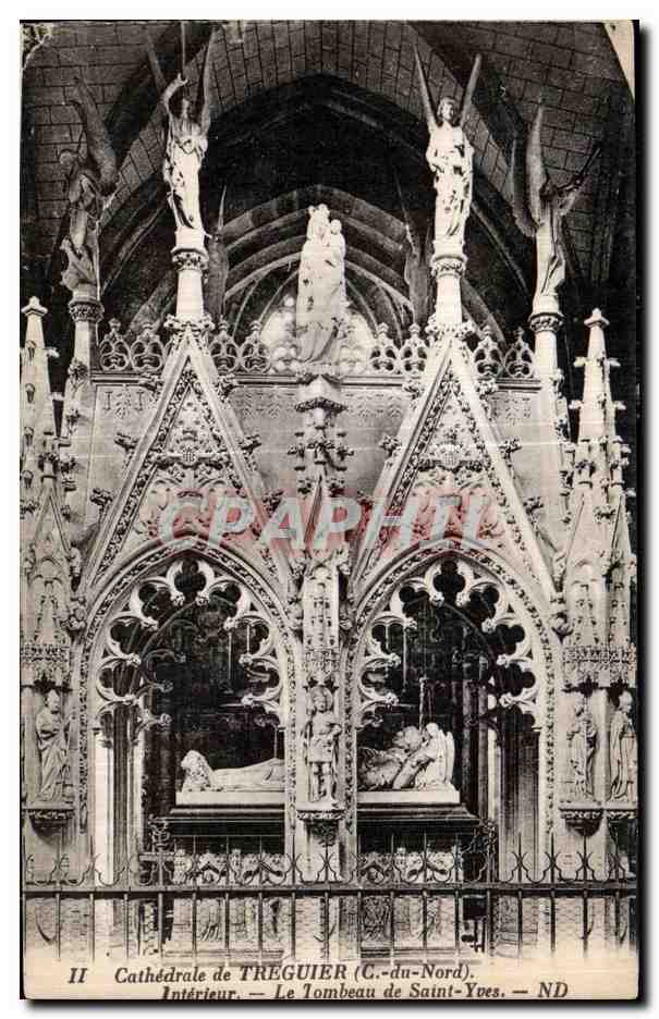 Cathédrale de TREGUIER (C.-du-Nord) — Intérieur — Le Tombeau de Saint-Yves
