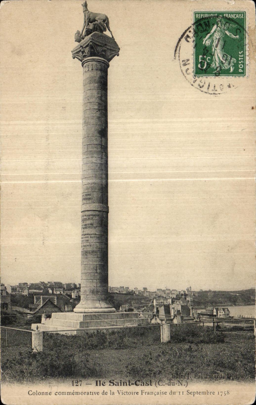 CPA lle Saint Cast La Colonne