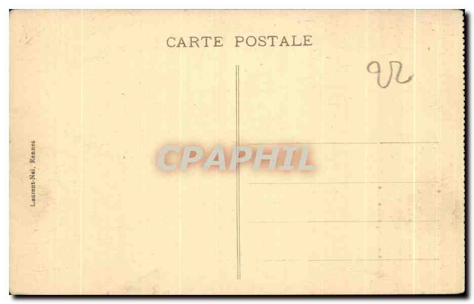 CPA Cote d Emeraude St Cast Colonne en granit de 18m Bataille 11 septembre 1758 — Rückseite