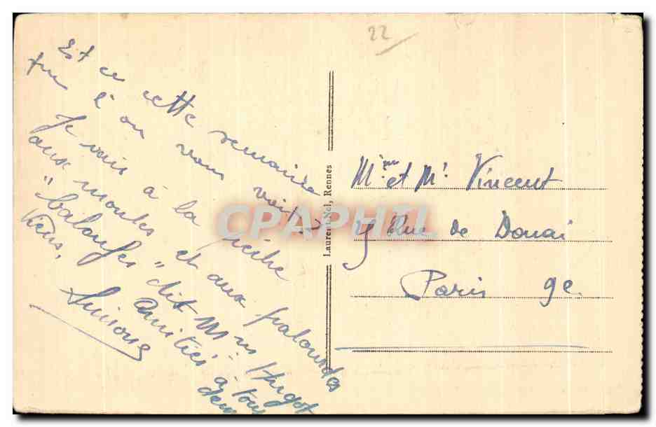CPA Cote D Eneraude Saint Cast Les Bois de la Vieuxville — Verso