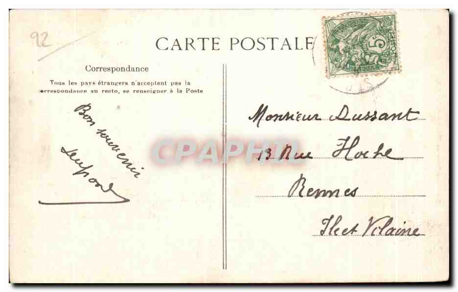 Côte d'Emeraude — Les Pierres Sonnantes — G. F. n° 3606 — Verso