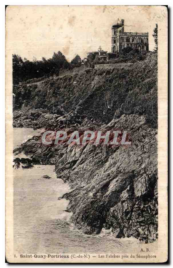 Saint-Quay-Portrieux (C.-du-N.) — Les Falaises près du Sémaphore — A.B.