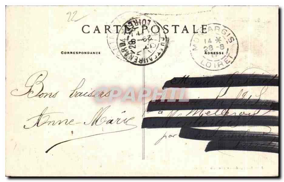 Saint-Quay (C.d.N.) — Le Gerbot un Jour de Tempête — J.-B. Barnet, éditeur-photo, à St-Quay — Reverso