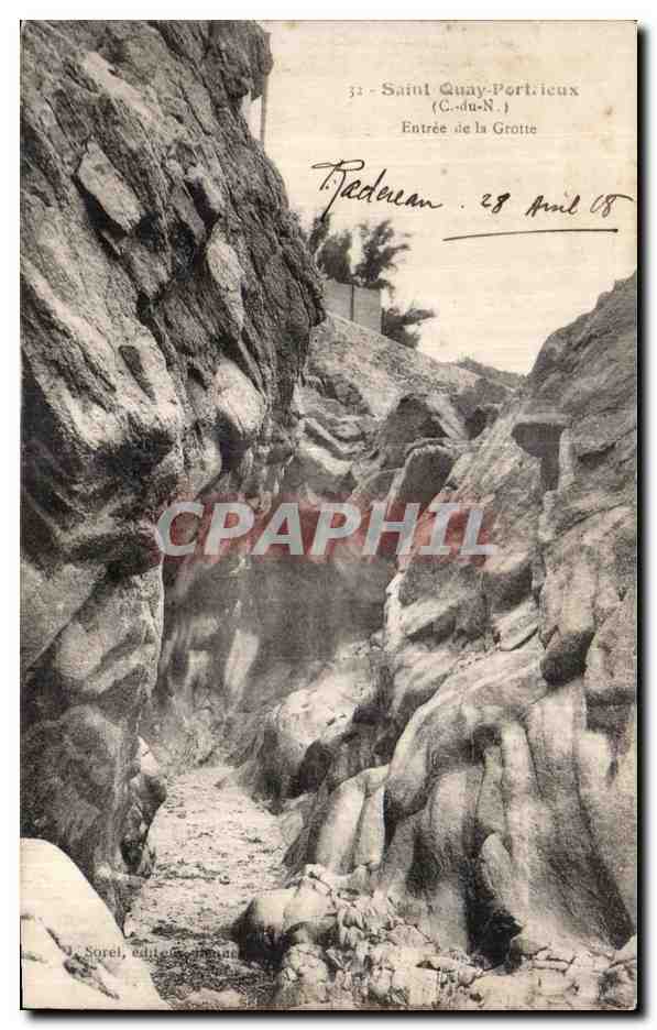 Saint-Quay-Portrieux (C.-du-N.) — Entrée de la Grotte — J. Sorel, éditeur