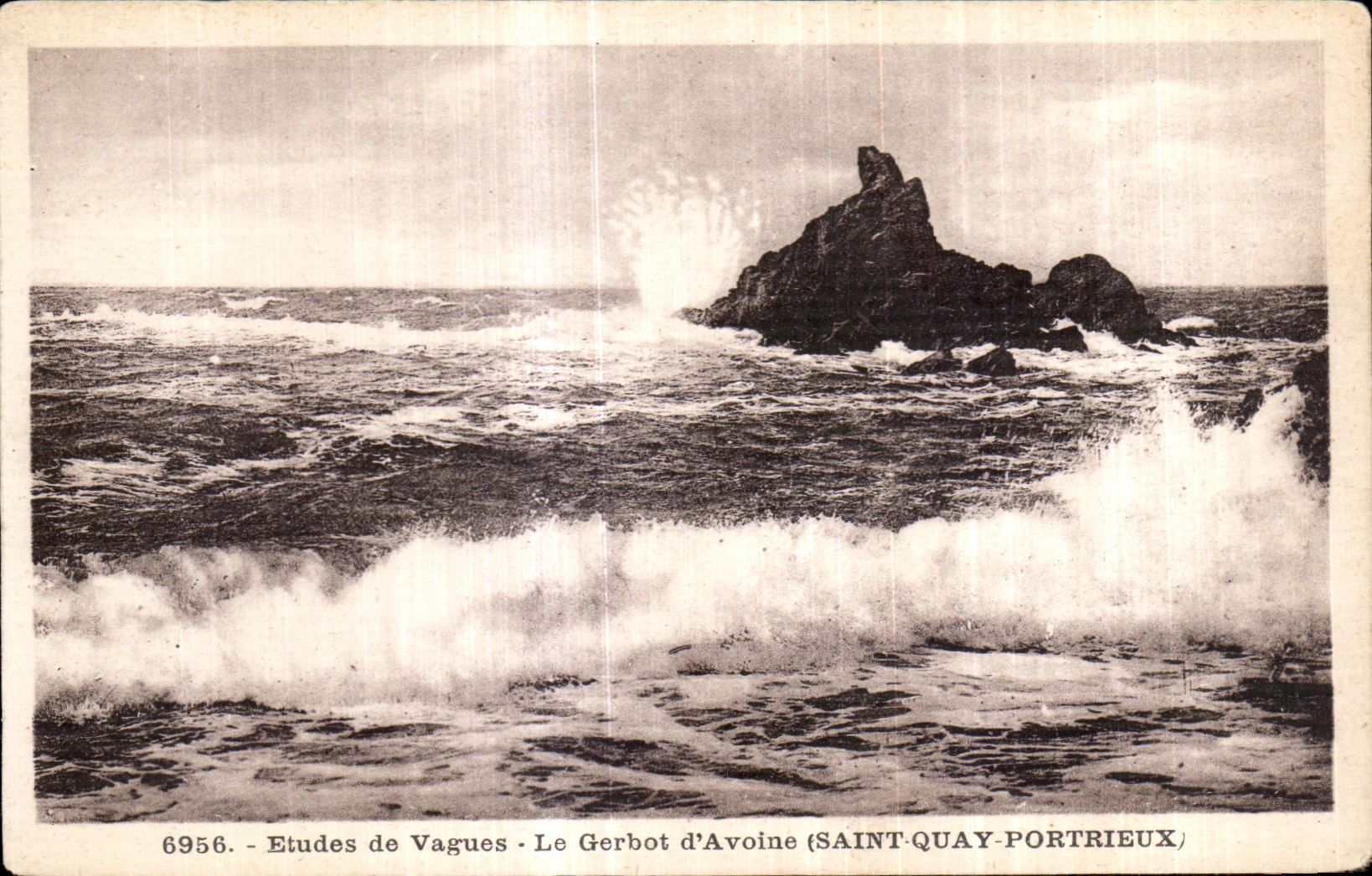 CPA Saint Quay Portrieux Etudes de Vagues Le Gerbot d Avoine