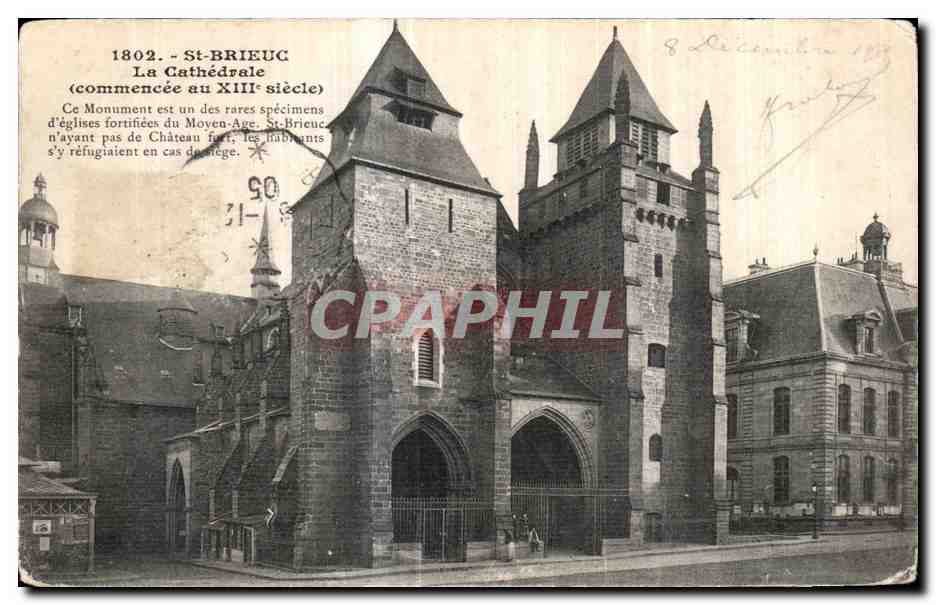 St-Brieuc — La Cathédrale (commencée au XIIIe siècle) — Éditeur Breizh