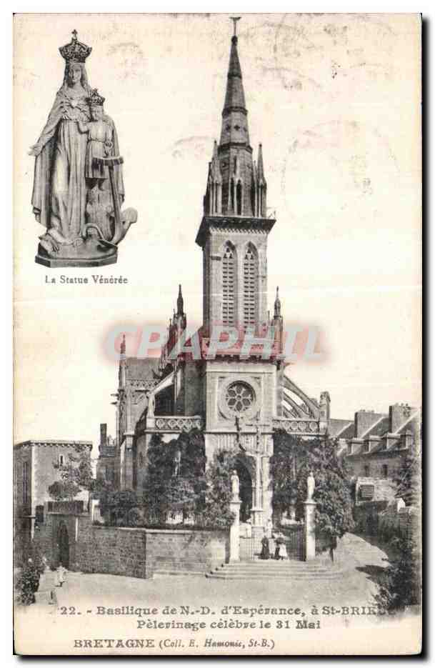 CPA St Brieuc La Basilique de Pelerinage celebre le Bretagne