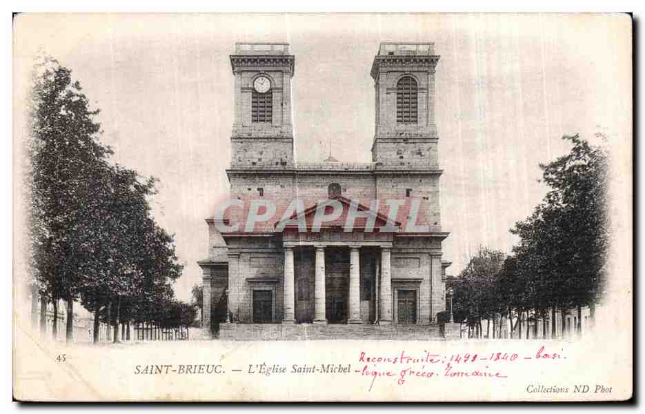 CPA Saint Brieuc L Eglise Saint Micbel