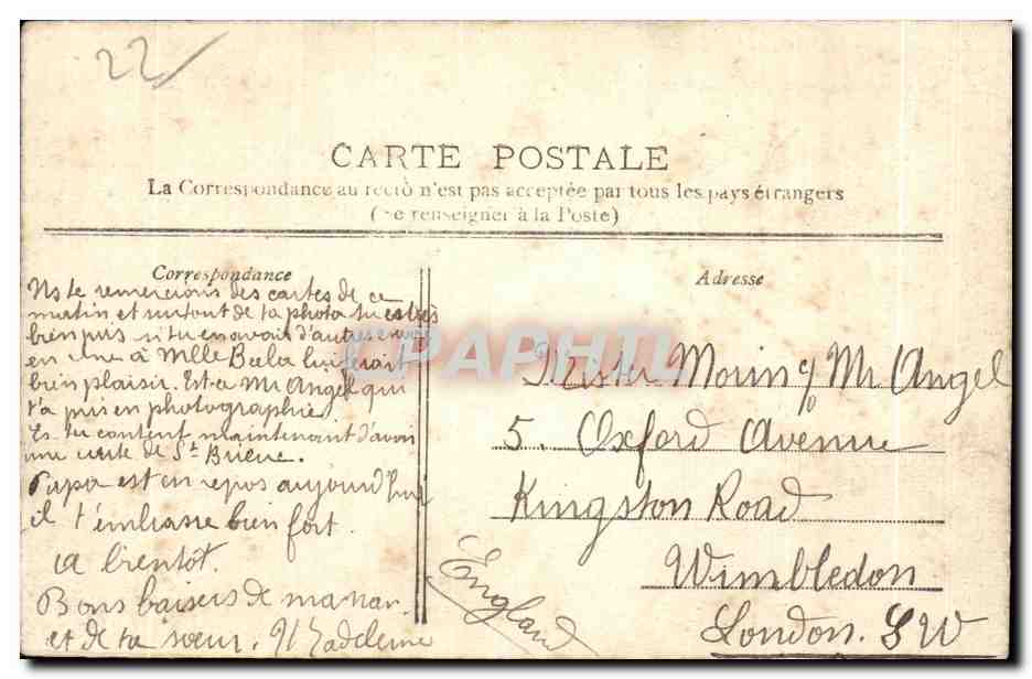 CPA Saint Brieuc La Cathedrale et Hotel de Ville — Rückseite