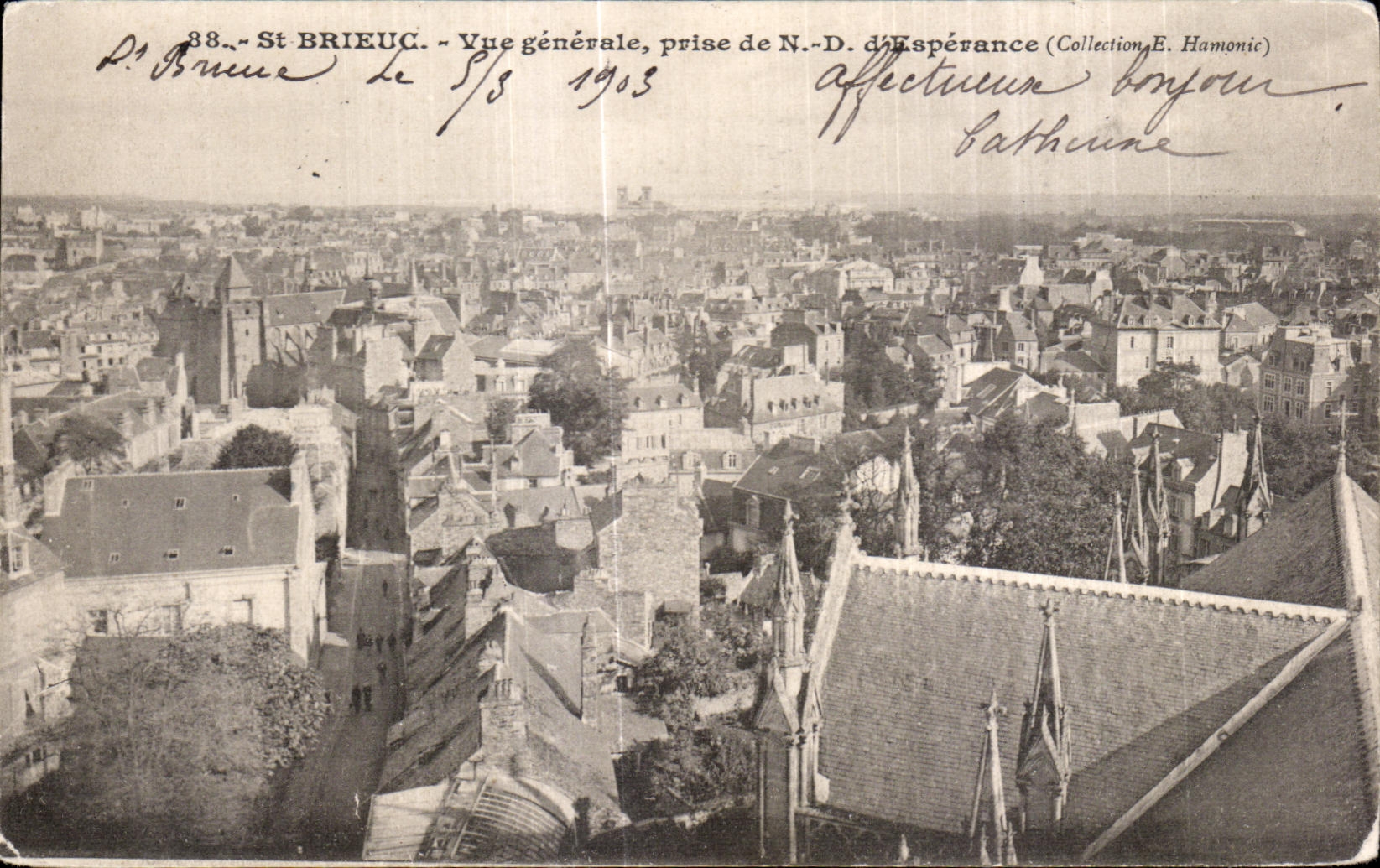 CPA Saint Brieuc Vue generale Prise de ND d Esperance