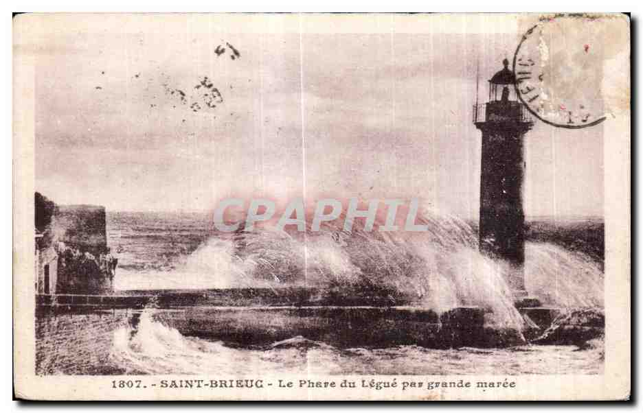 Saint-Brieuc - Le Phare du Légué pas grande marée — Édition d'Art E. Hamon, St-Brieuc