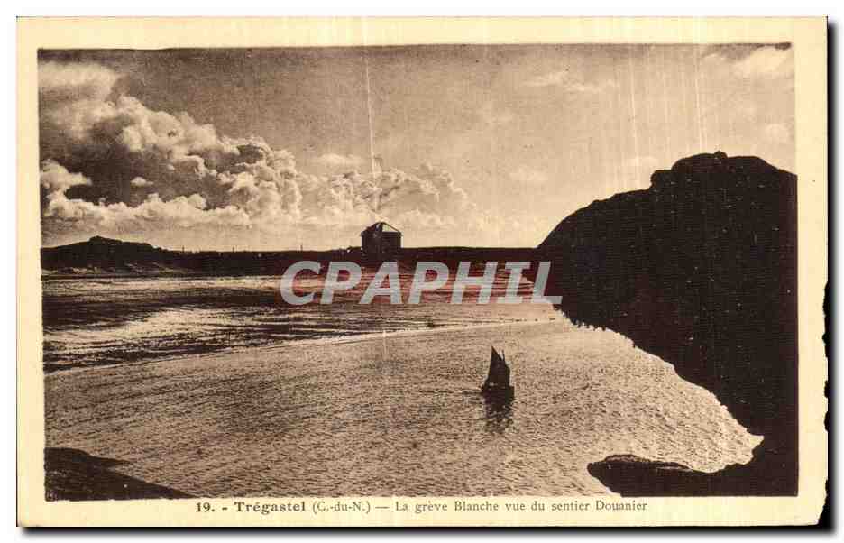 Trégastel (G.-du-N.) — La grève Blanche vue du sentier Douanier — Édition Itreau-Sajour