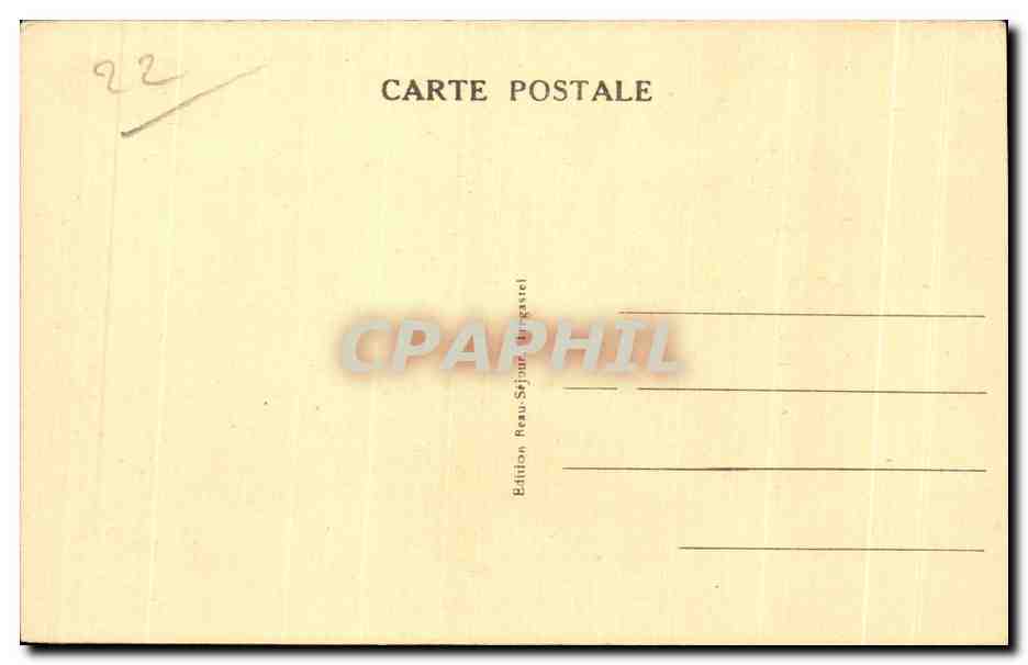 Trégastel (C.-du-N.) — Le Dé, rocher monumental dominant la Plage — Édition Reau-Stijaur — Verso