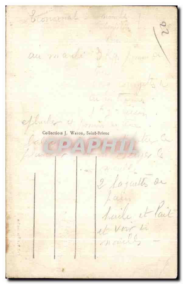 Trégastel (C.-du-N.) — König Gradlon — Sammlung Léon Immer — Rückseite