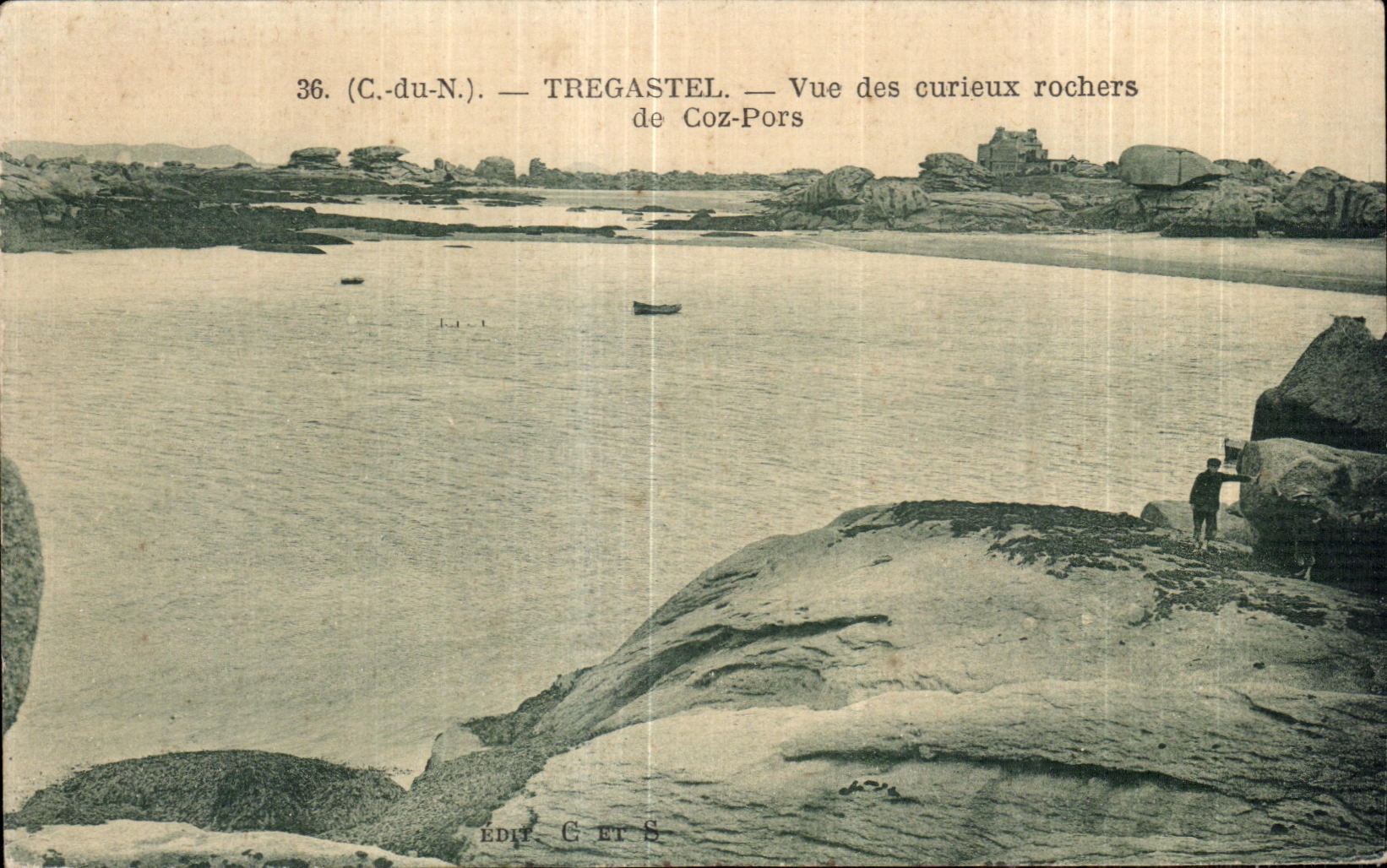 TREGASTEL — Vue des curieux rochers de Coz-Pors — Édit. C et S