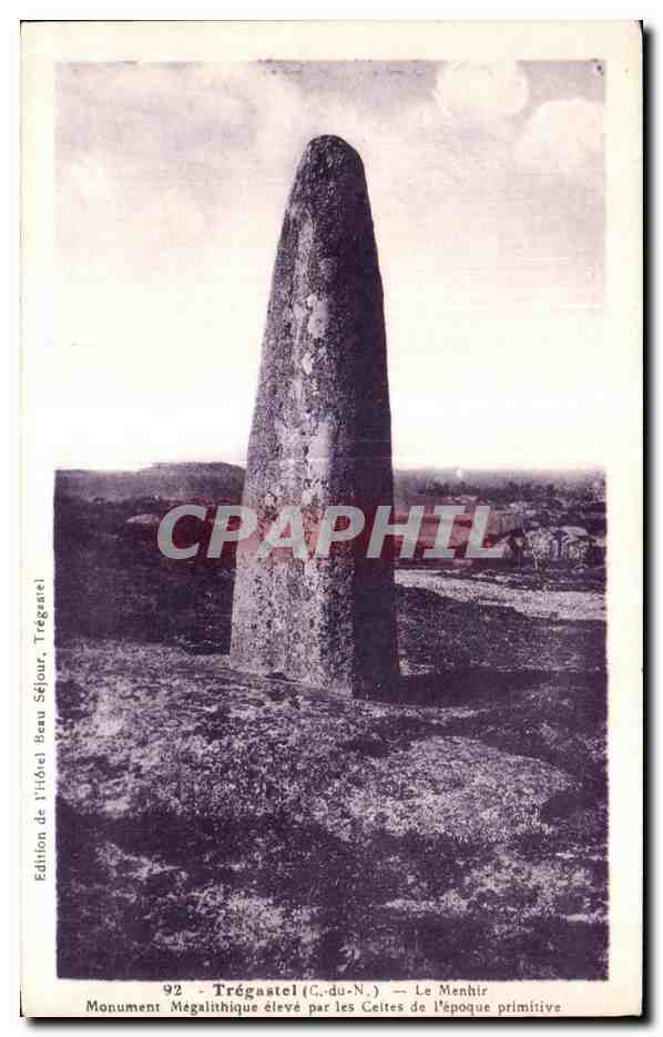 Trégaustel (C.-du-N.) — Le Menhir — Édition de l'îlotel Beau Séjour, Trégaustel