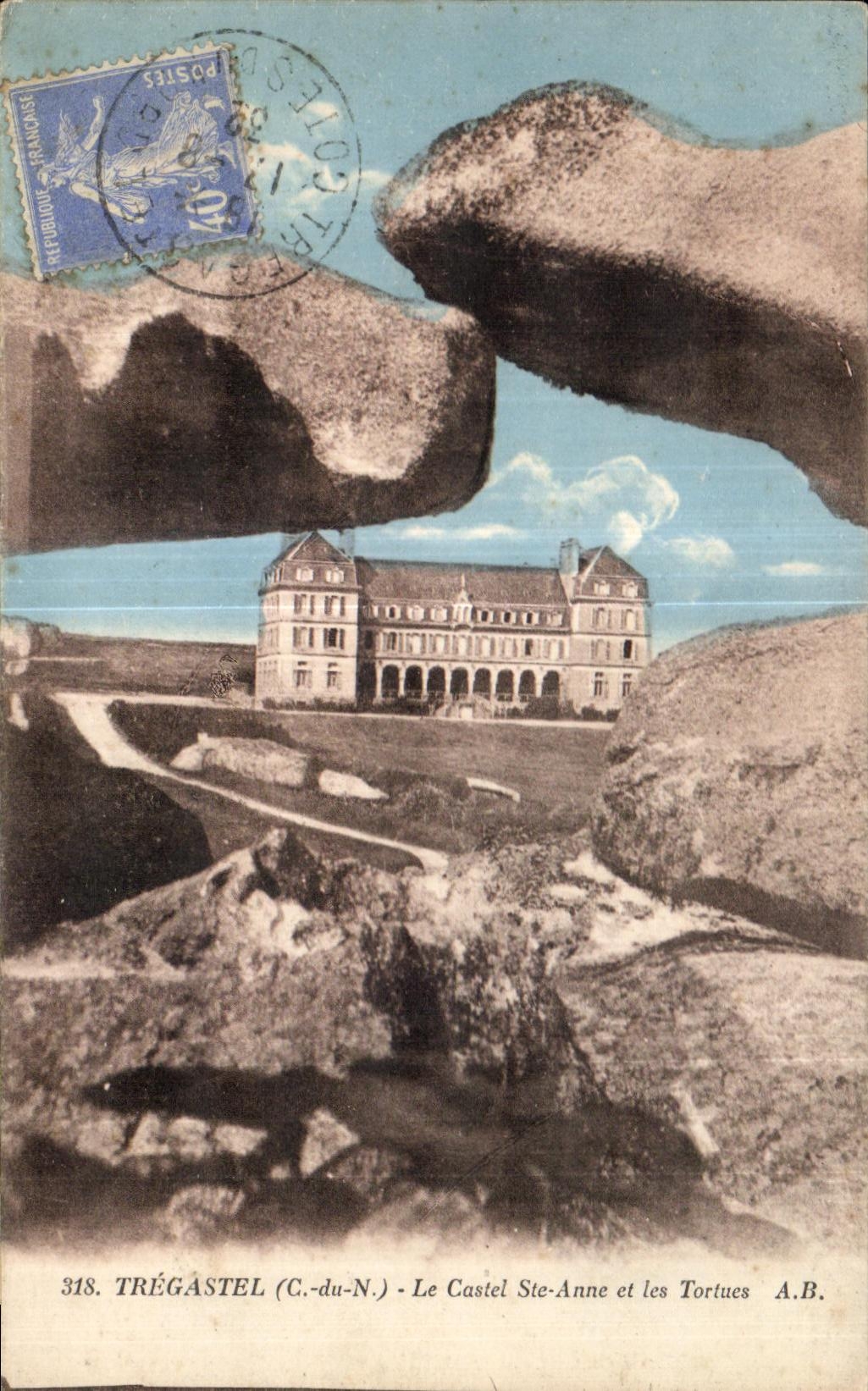 Trégastel (C.-du-N.) — Le Castel Ste-Anne et les Tortues — A.B. — n°318