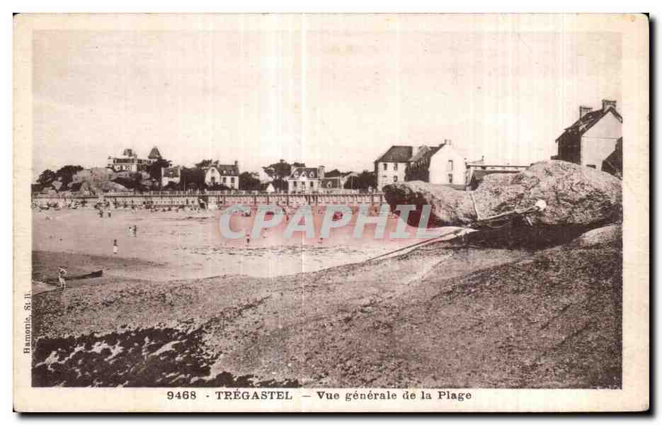 CPA Tregastel Vue generale de la Plage